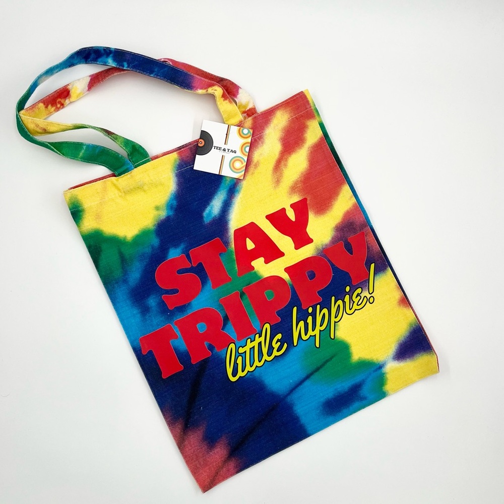 ✨Stay Trippy Little Hippie Tie Dye Tote✨
